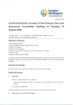 Confirmed Public Minutes of the Finance, Risk and Assurance Committee 13 August 2024 preview