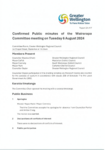 Confirmed Public minutes of the Wairarapa Committee meeting on Tuesday 6 August 2024 preview