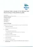 Confirmed Public minutes of the Whitireia Park Board meeting on Friday 28 February 2025 preview