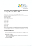 Confirmed Public Excluded minutes of Council meeting on Thursday 26 June 2025 preview