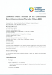 Confirmed Public minutes of the Environment Committee meeting on Thursday 19 June 2025 preview