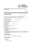 Unconfirmed Public minutes of the Council meeting on 21 August 2025 preview