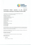 Confirmed Public minutes of the Climate Committee meeting on Thursday 27 March 2025 preview
