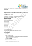 Unconfirmed Public minutes of the Council meeting on 18 September 2025 preview
