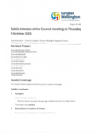 Confirmed Public minutes of the Council meeting on Thursday 9 October 2025 preview