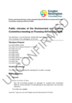 Public Minutes for the Environment and Climate Committee meeting on 26 February 2026 preview