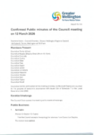 Confirmed Public Minutes of the Council meeting on 12 March 2026 preview